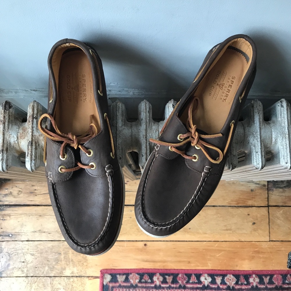 NWOT, Men’s Leather Sperry-Top Sider Gold Cup, 12M